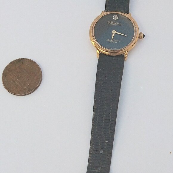 Vintage Ladies Dufonte Lucien Piccard (Possible) Diamond Accent Watch - Picture 1 of 5